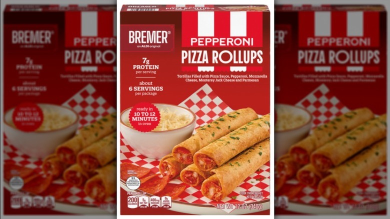 Bremer Pepperoni Pizza Rollups on white background