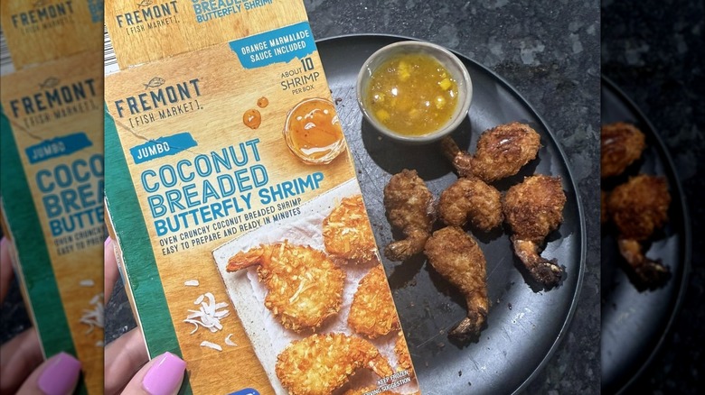 plated Coconut Breaded Butterfly Shrimp