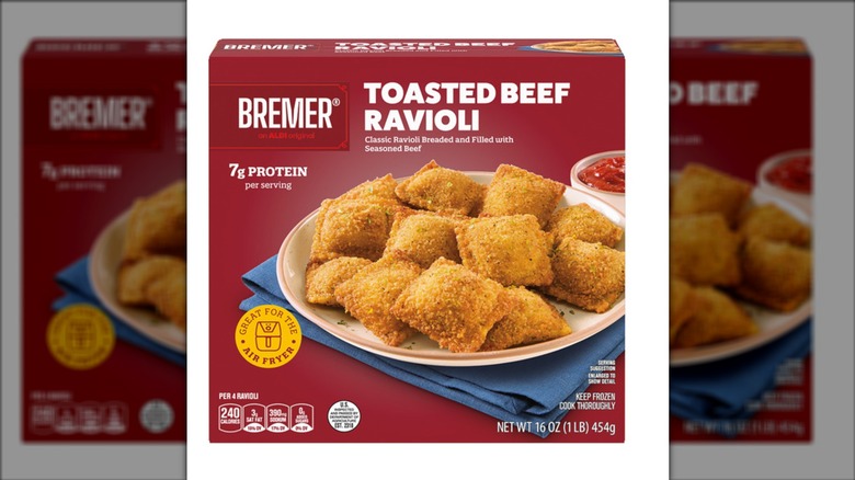 Aldi's toasted ravioli package