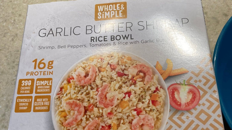 Garlic Butter Shrimp Rice Bowl package
