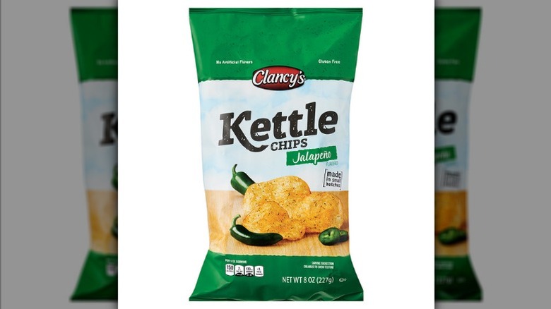 A bag of Clancy's jalapeño kettle chips