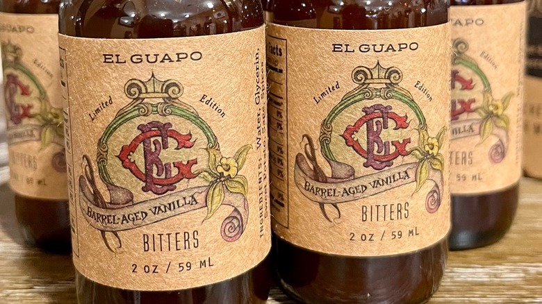 bottles of El Guapo Barrel-Aged Vanilla bitters