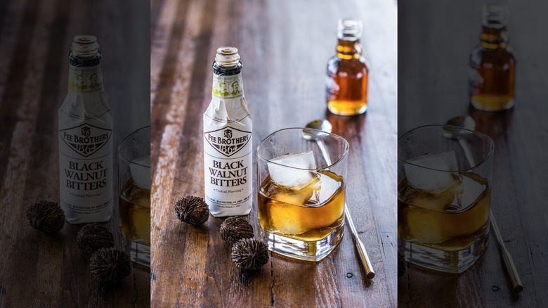 Fee Brothers Black Walnut bitters and old fashioned cocktail