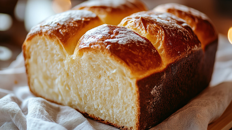 Loaf of brioche bread