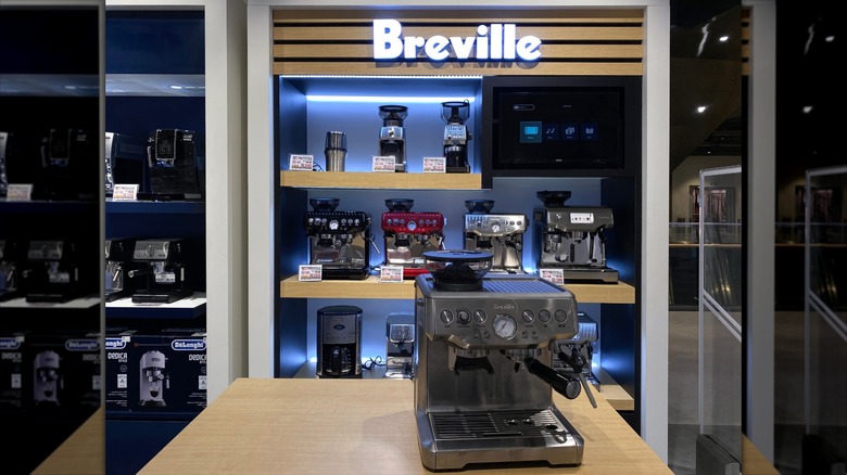 Breville appliances on display at a store