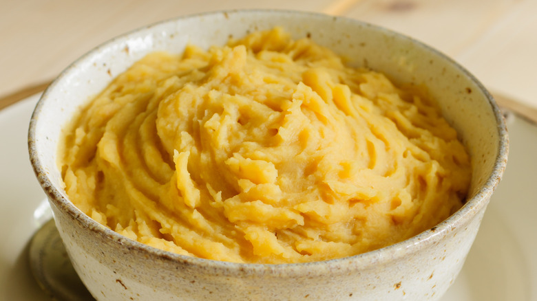 Pease pudding in dish