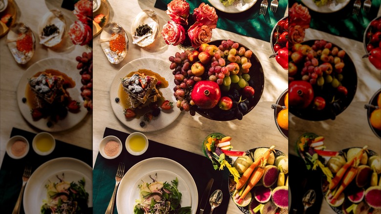 Assrtoment of dishes from the buffet at Culina