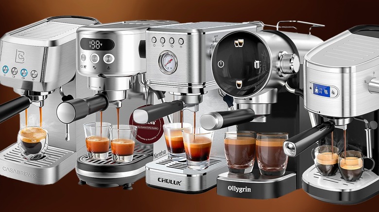 Multiple espresso machines with shots pulled