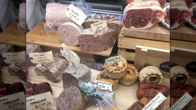 Display of ready made deli meats at Publican Quality Meats.