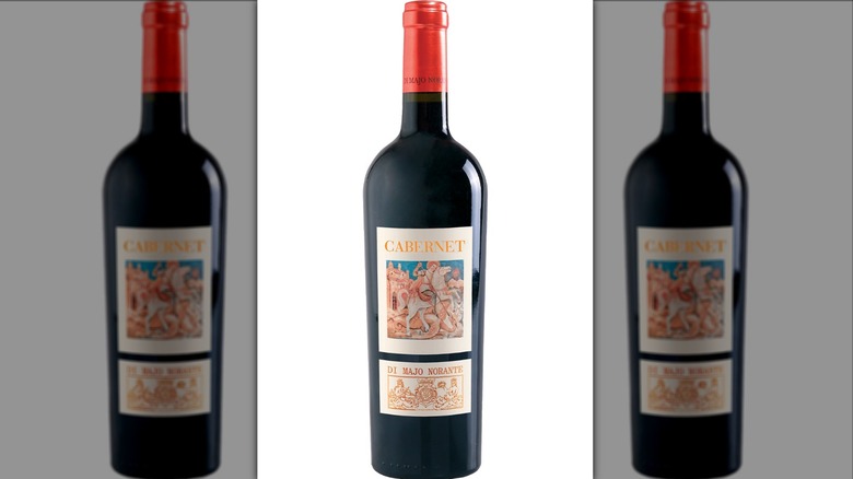 Bottles of Di Majo Norante Cabernet Sauvignon Terre degli Osci IGT