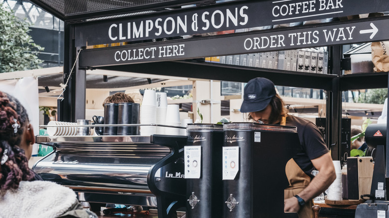 Image of a coffee stall by Climpson & Sons