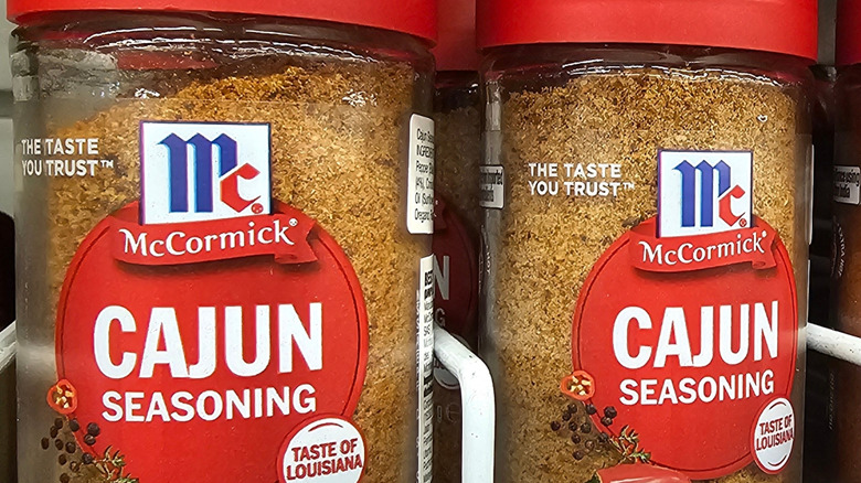 Jars of McCormick Cajun seasoning