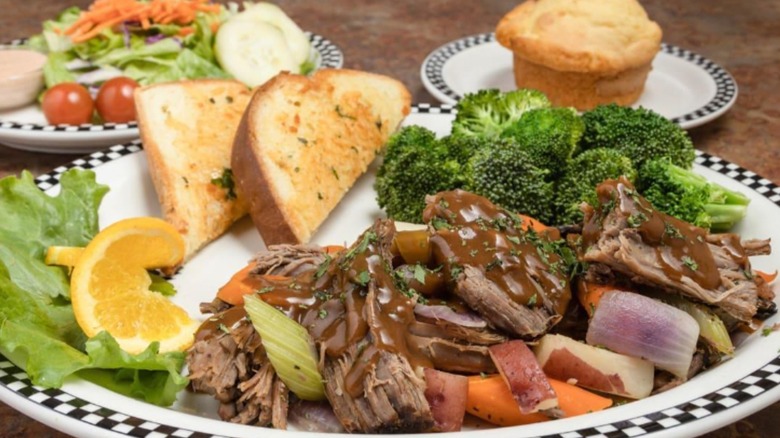 plate of pot roast from black bear diner