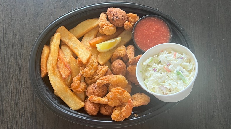 Cracker Barrel country fried shrimp meal