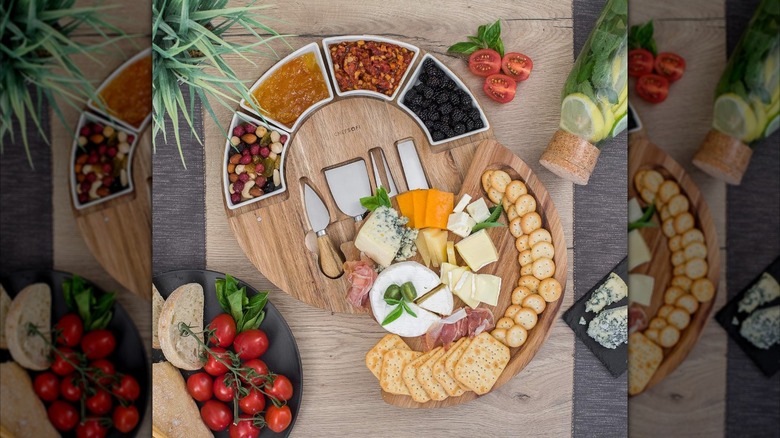 A ChefSofi charcuterie board with meats, cheese, and nuts