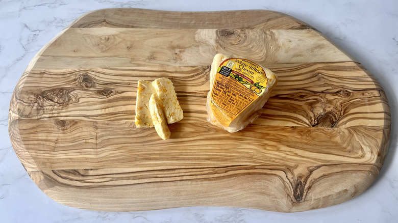 Trader Joe's white stilton apricot cheese