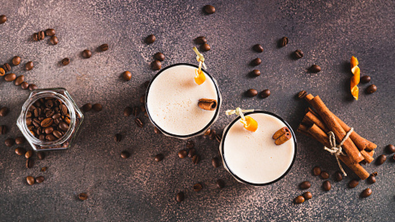 display of carajillo cocktails