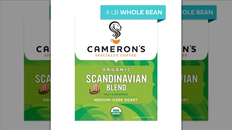 Cameron's Organic Scandinavian Blend logo on a white background