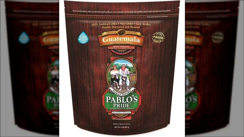 Bag of Pablo's Pride Guatemala Coffee on a white background