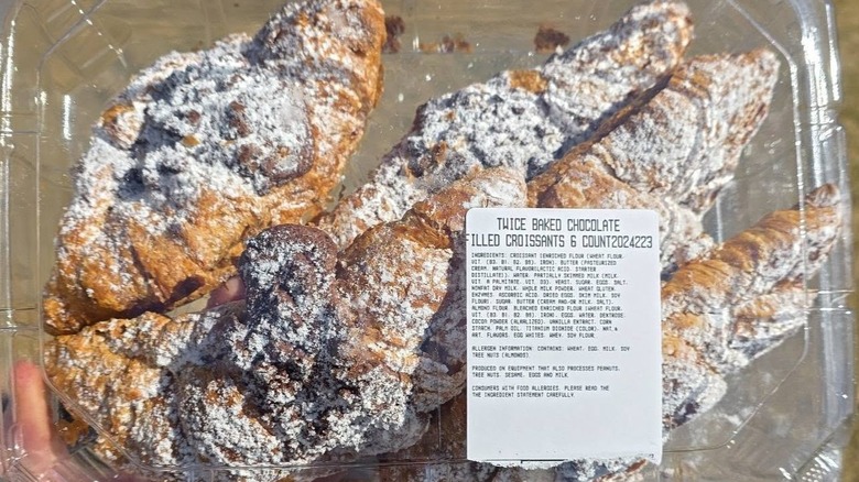 A six-count box of twice baked chocolate filled croissants