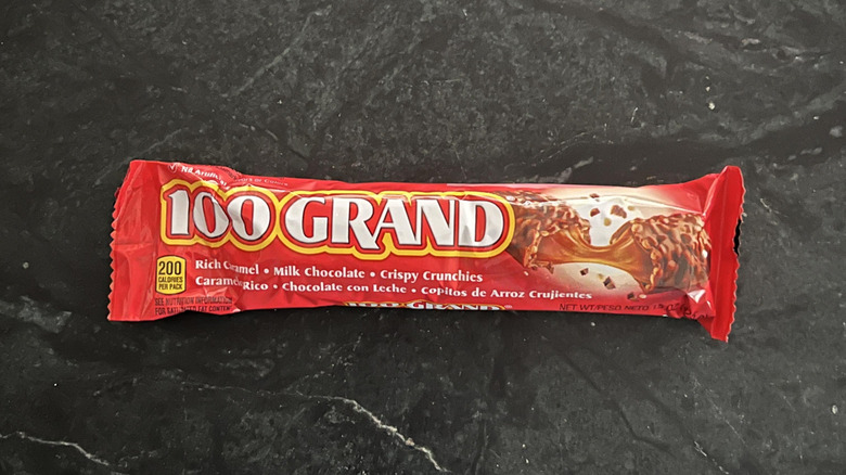 100 Grand bar on counter
