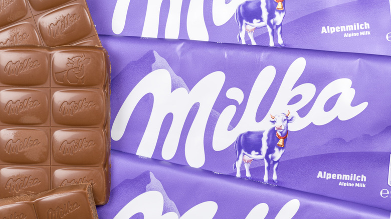 Milka chocolate bar packaging