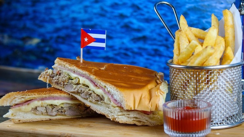 Cuban sandwhich with fries from Habana con B