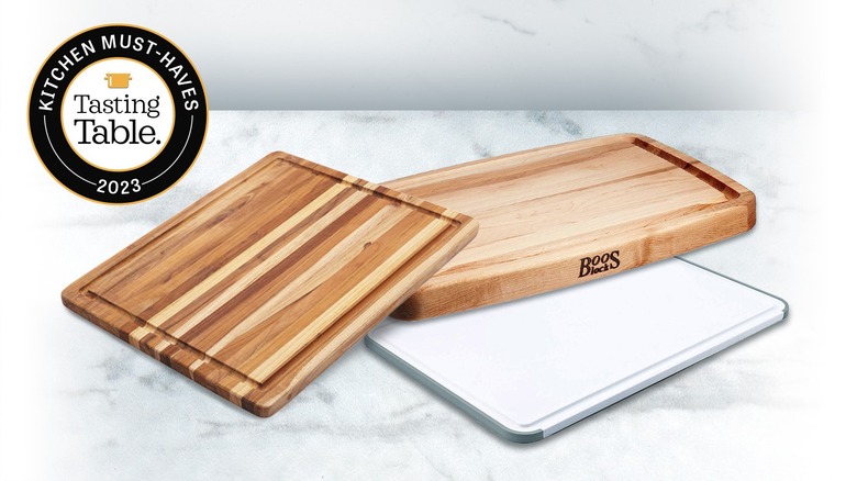 assorted cutting boards