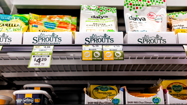 various brands of vegan cheese