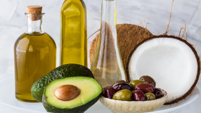 avocado olive and coconut oil