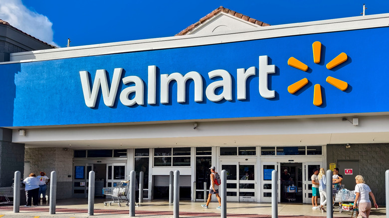 the exterior of a Walmart store