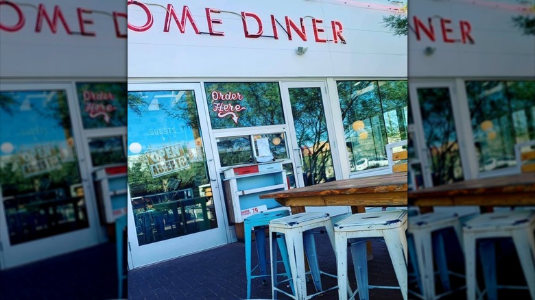 Outside the Welcome Diner