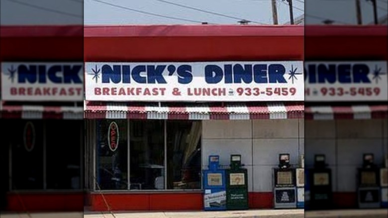 Exterior of Nick's Diner