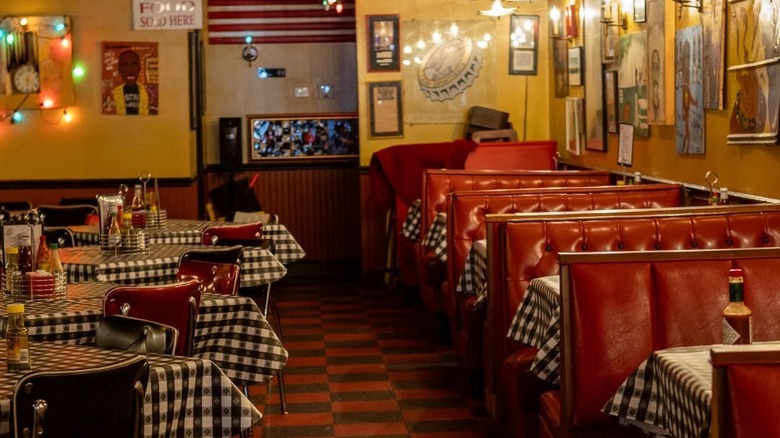 The interior of Ajax Diner in Oxford Mississippi
