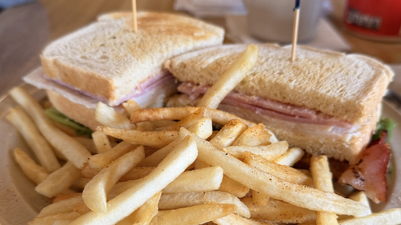 Sandwich and fries from Hi-Way Diner