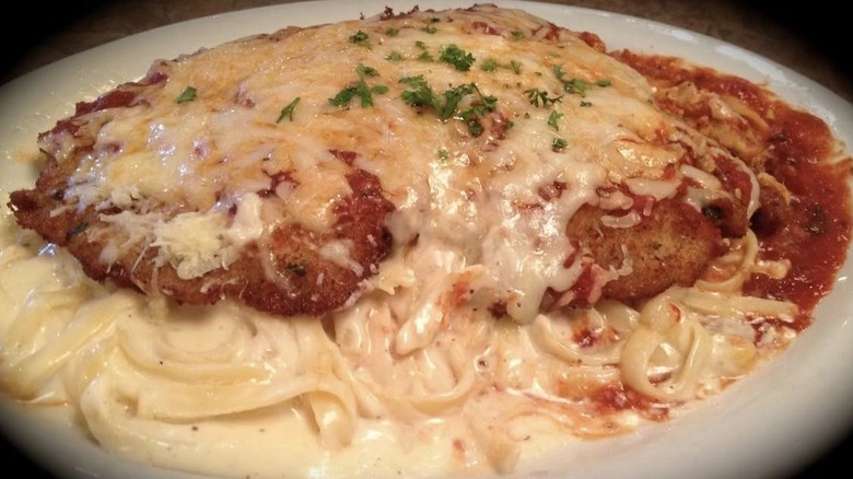 Chicken Parmesan dish at Rosine's Restaurant