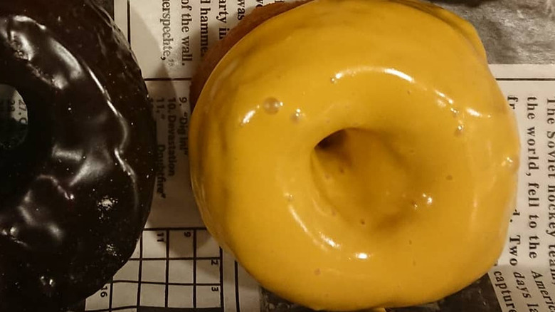 passion fruit glazed donut
