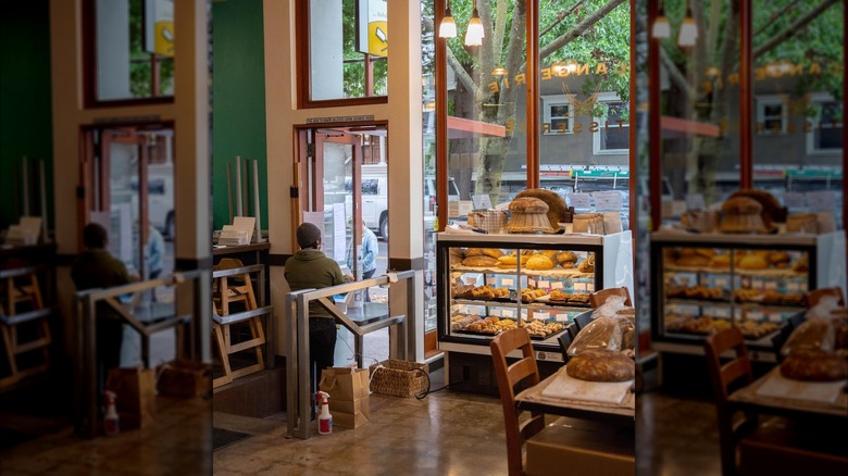 display case of baked goods at Ken's Artisan bakery
