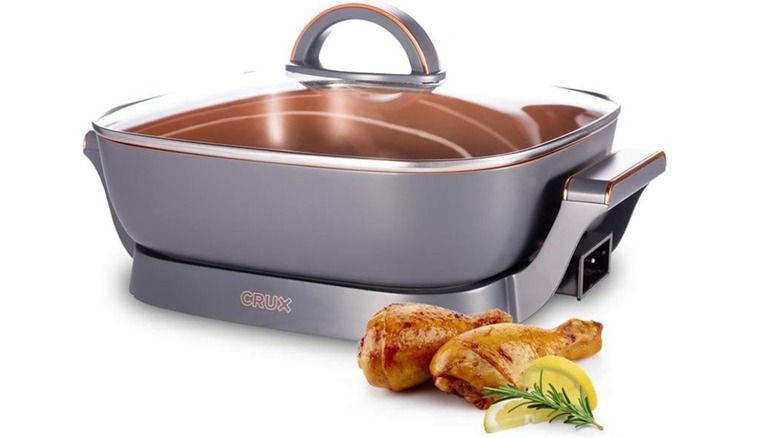 A CRUX electric skillet