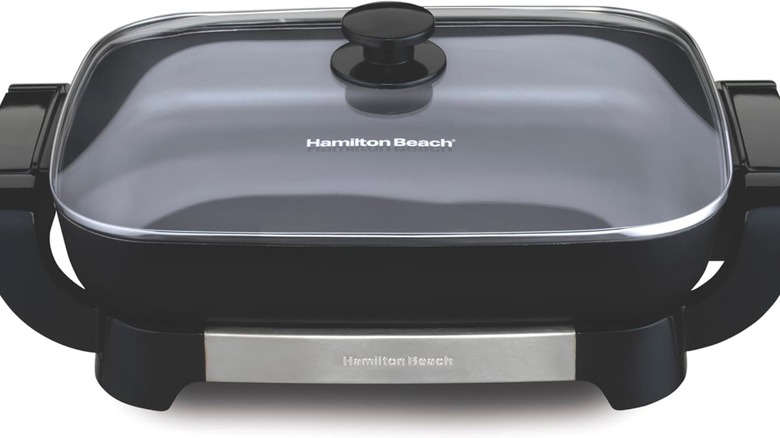 A Hamilton Beach electric skillet