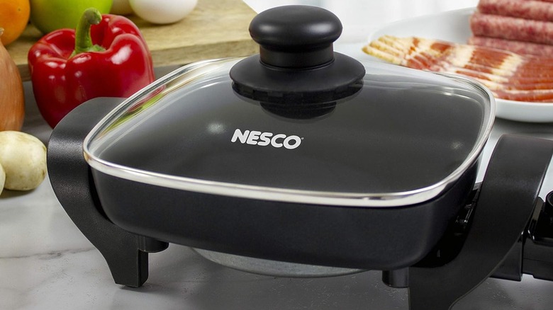 A Nesco electric skillet