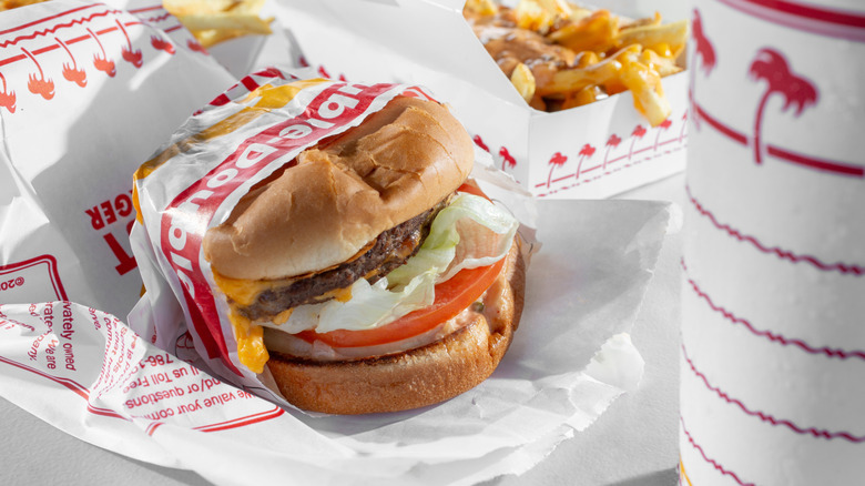 In-N-Out burger in wrapper