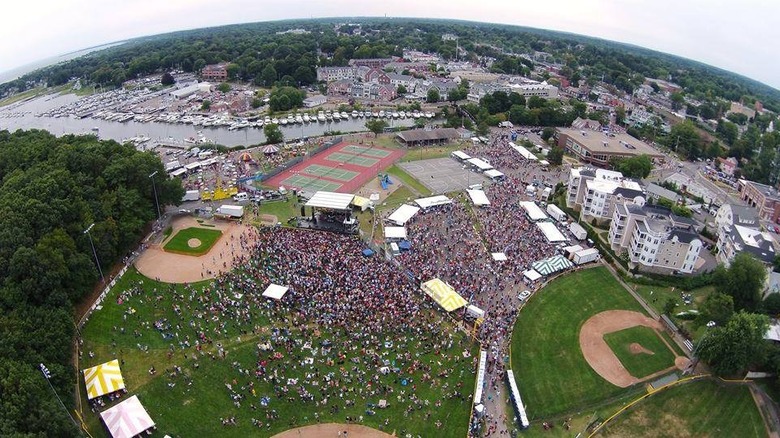 View of the Milford Oyster Festival grounds