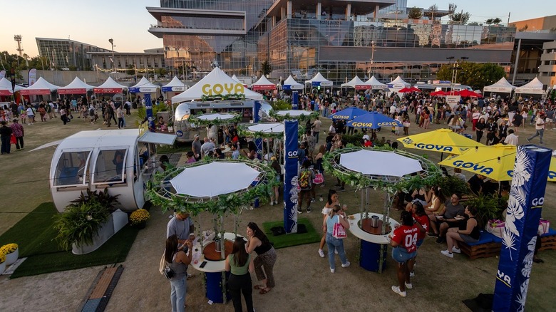 Crowd and stalls at the Atlanta Food and Wine Festival