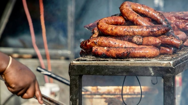 Sausages on a grill at the Bloomin' BBQ and Food Festival