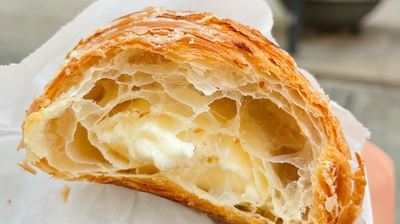 Interior of Pastelería Hofmann's mascarpone croissant