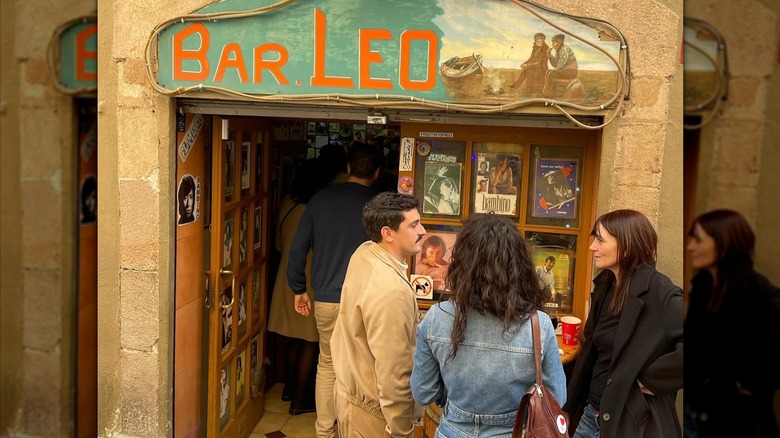 Barceloneta streetfront of Bar Leo
