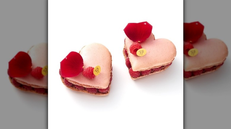 heart shaped raspberry rose
