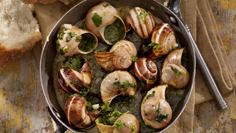 Bowl of escargot