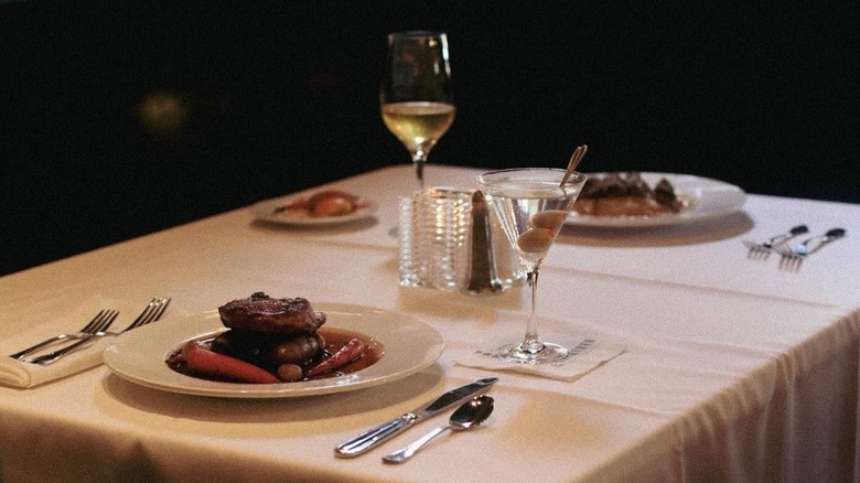Martini on table